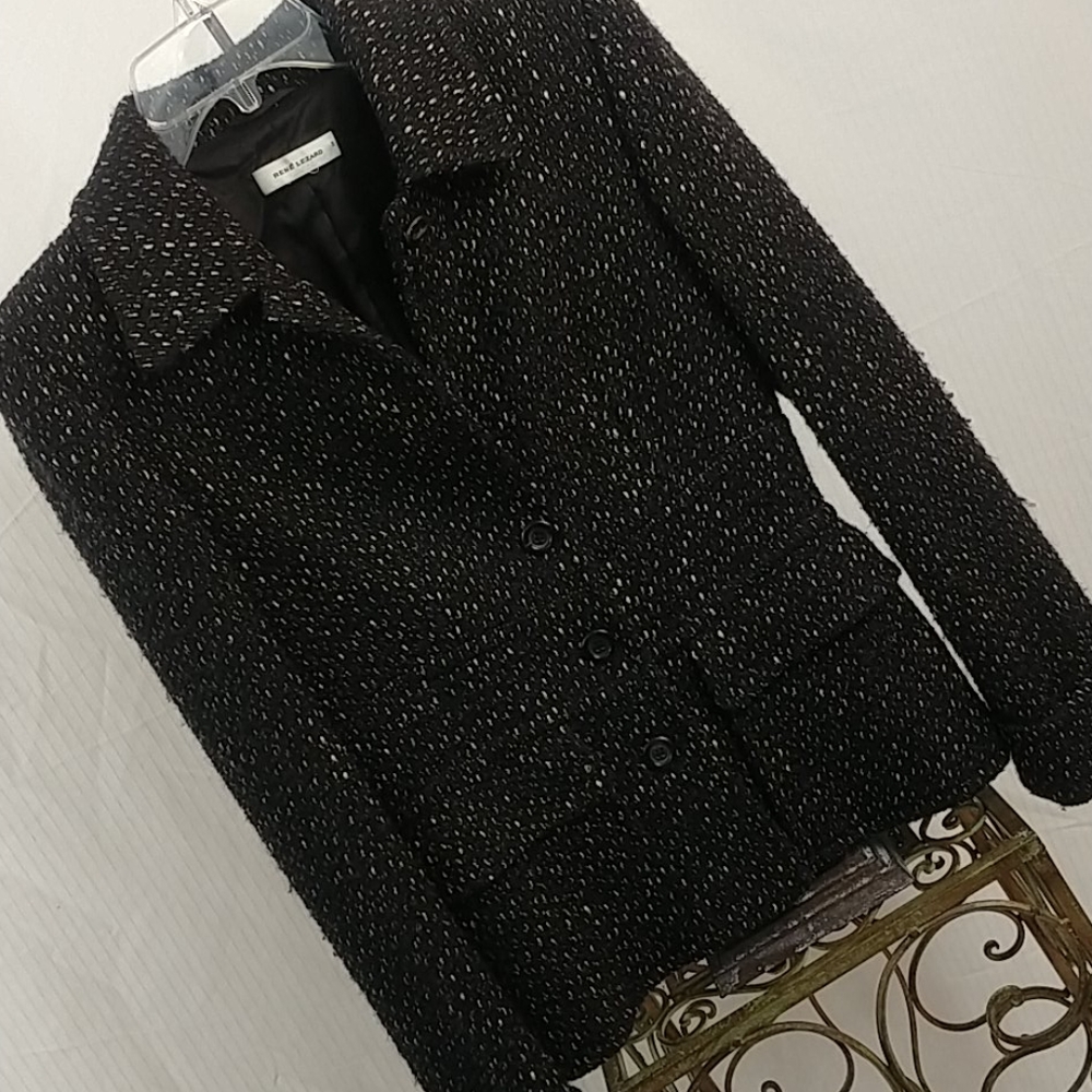 Beautiful black and white wool boucle jacket